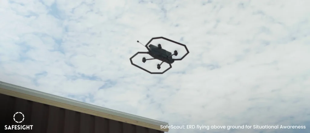 SafeScout ERD Fire Drone Demo SafeScout Emergency Response Drone emergency response equipment testing